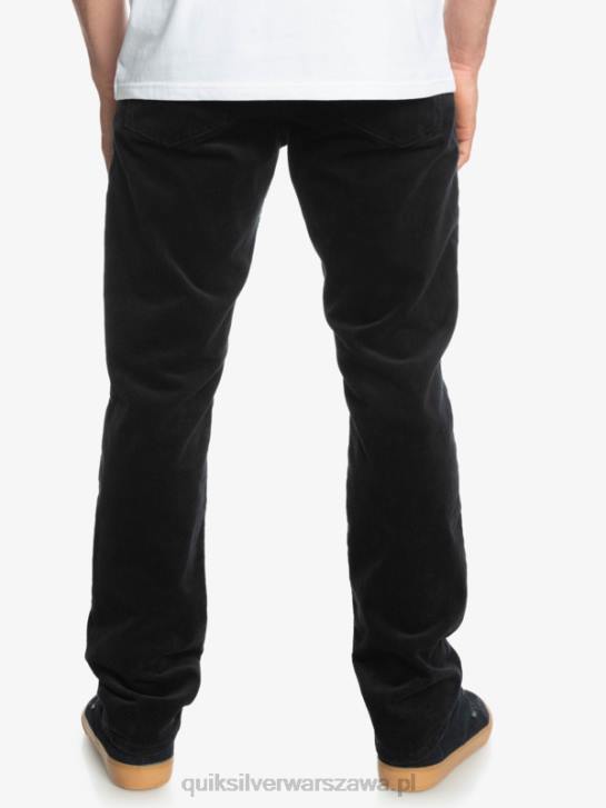 mężczyźni Quiksilver sztruksowe spodnie typu kracker 4DBV1546 czarny