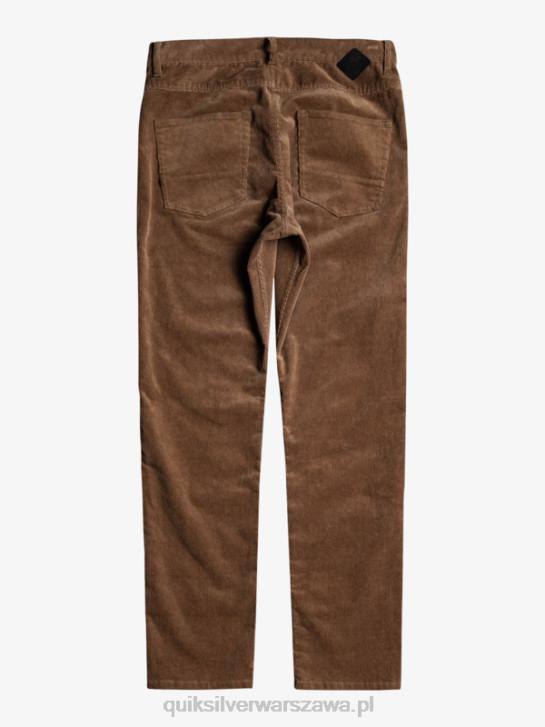 mężczyźni Quiksilver sztruksowe spodnie typu kracker 4DBV1547 chipsy czekoladowe