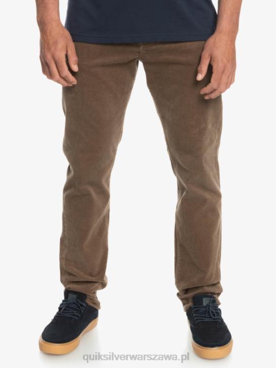 mężczyźni Quiksilver sztruksowe spodnie typu kracker 4DBV1547 chipsy czekoladowe