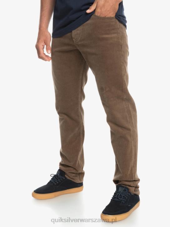 mężczyźni Quiksilver sztruksowe spodnie typu kracker 4DBV1547 chipsy czekoladowe