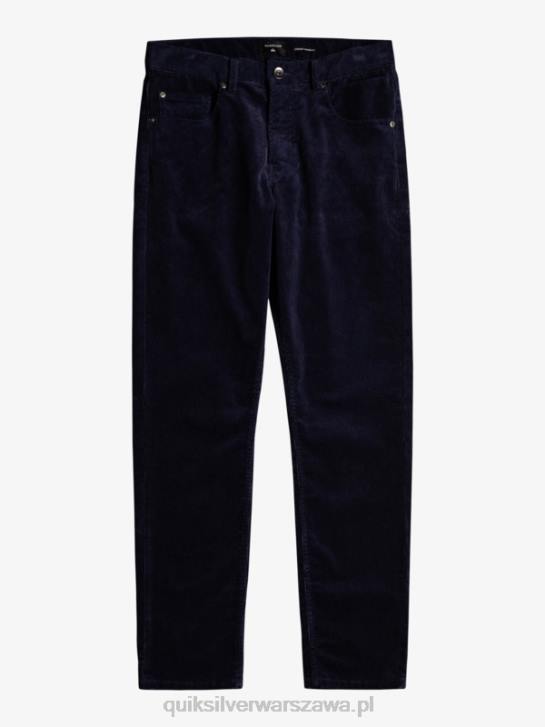 mężczyźni Quiksilver sztruksowe spodnie typu kracker 4DBV1548 granatowa marynarka