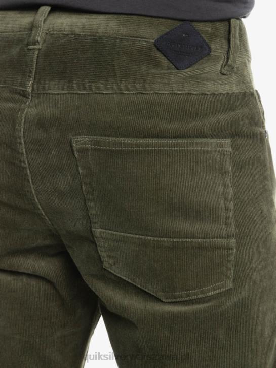 mężczyźni Quiksilver sztruksowe spodnie typu kracker 4DBV1549 liść winogronowy