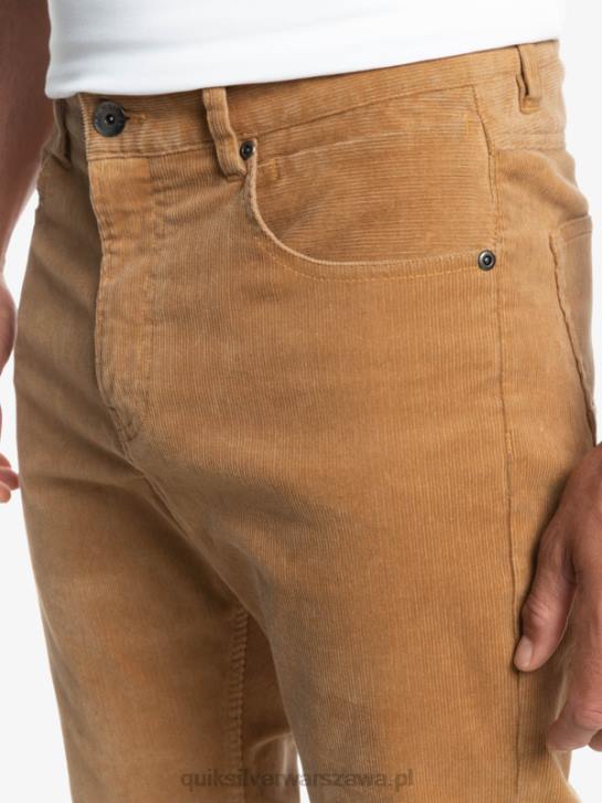 mężczyźni Quiksilver sztruksowe spodnie typu kracker 4DBV1550 plac