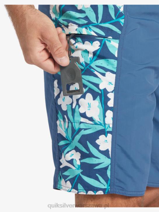mężczyźni Quiksilver Spodenki na deskę Waterman Cliffside Solid 19 4DBV416 chorąży niebieski