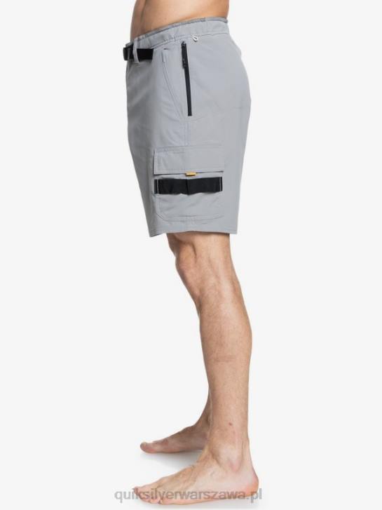 mężczyźni Quiksilver Waterman Azimuth Amphibian 18 szorty 4DBV789 wieża szara