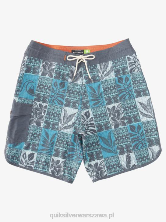 mężczyźni Quiksilver Waterman Leaf Boxes Scallop 20 Boardshorty 4DBV1299 liść capri bryzy bs
