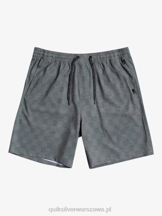 mężczyźni Quiksilver elastyczne szorty w kratkę 18 płazów 4DBV1853 miejski szyk