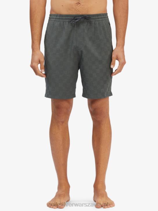mężczyźni Quiksilver elastyczne szorty w kratkę 18 płazów 4DBV1853 miejski szyk
