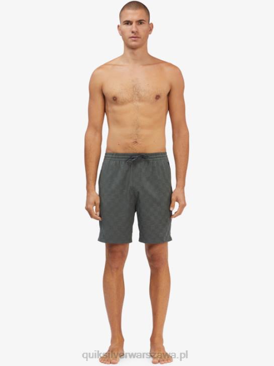 mężczyźni Quiksilver elastyczne szorty w kratkę 18 płazów 4DBV1853 miejski szyk