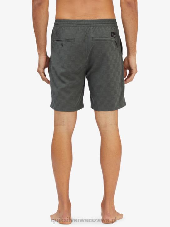 mężczyźni Quiksilver elastyczne szorty w kratkę 18 płazów 4DBV1853 miejski szyk