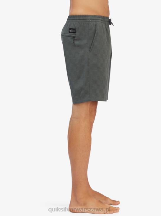 mężczyźni Quiksilver elastyczne szorty w kratkę 18 płazów 4DBV1853 miejski szyk