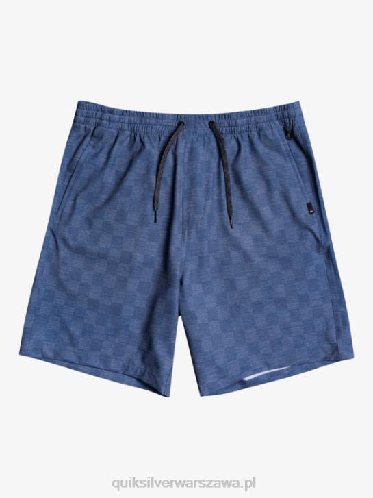 mężczyźni Quiksilver elastyczne szorty w kratkę 18 płazów 4DBV1854 morze sargassowe