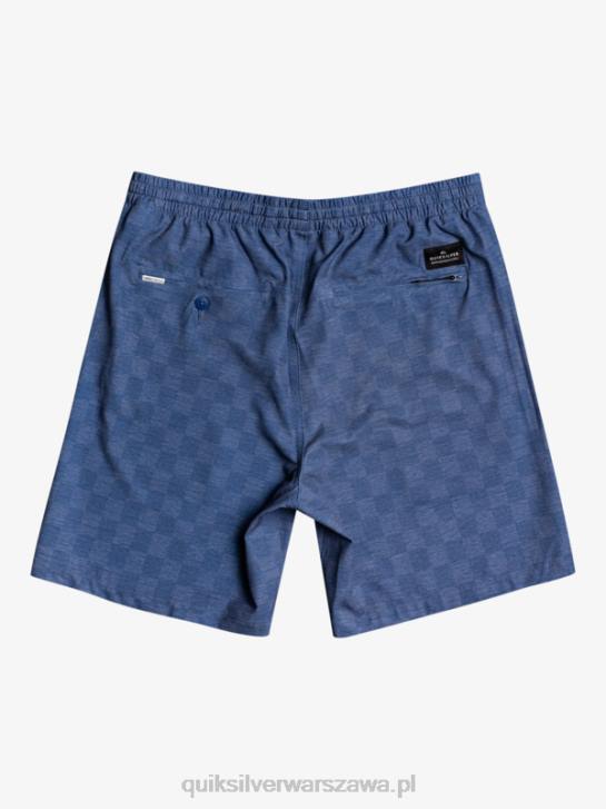 mężczyźni Quiksilver elastyczne szorty w kratkę 18 płazów 4DBV1854 morze sargassowe