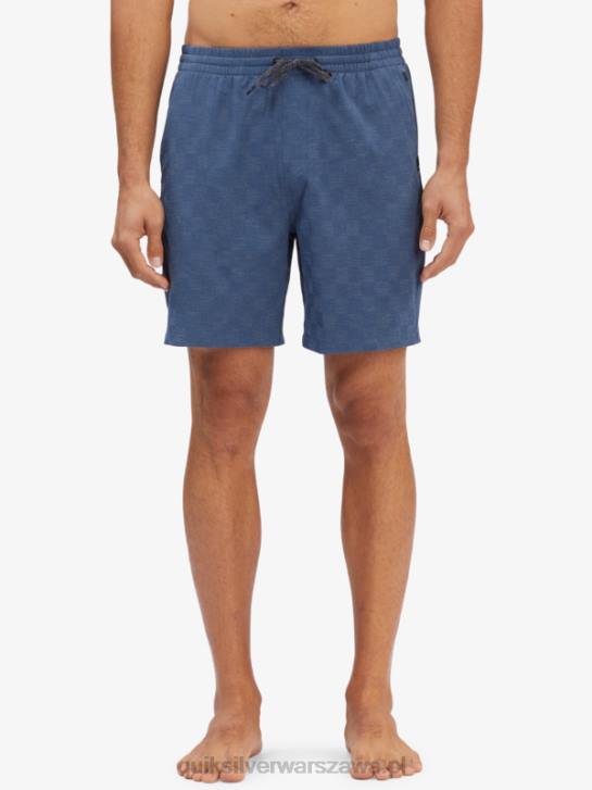mężczyźni Quiksilver elastyczne szorty w kratkę 18 płazów 4DBV1854 morze sargassowe