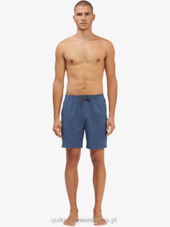 mężczyźni Quiksilver elastyczne szorty w kratkę 18 płazów 4DBV1854 morze sargassowe