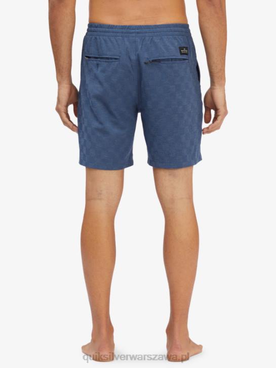 mężczyźni Quiksilver elastyczne szorty w kratkę 18 płazów 4DBV1854 morze sargassowe
