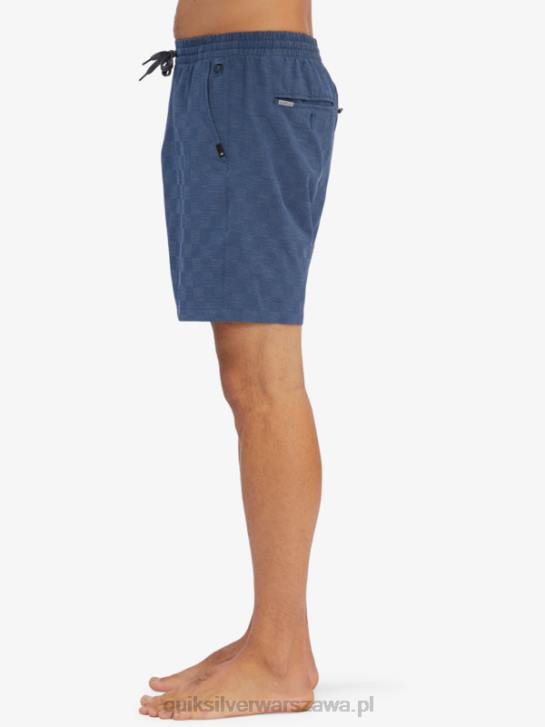 mężczyźni Quiksilver elastyczne szorty w kratkę 18 płazów 4DBV1854 morze sargassowe