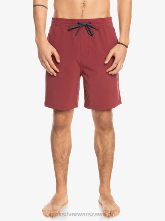mężczyźni Quiksilver oceaniczne elastyczne 18 szortów amfibii 4DBV350 wino rubinowe