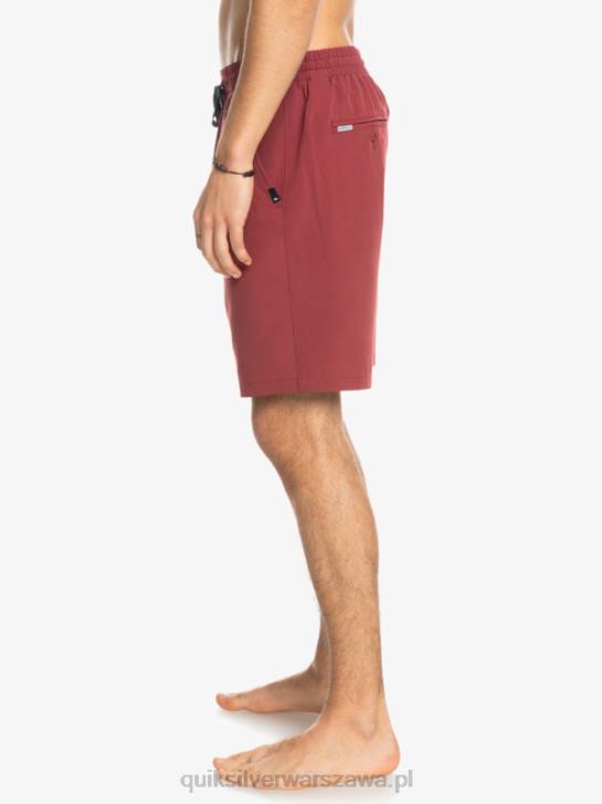 mężczyźni Quiksilver oceaniczne elastyczne 18 szortów amfibii 4DBV350 wino rubinowe