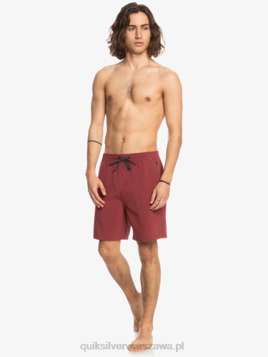 mężczyźni Quiksilver oceaniczne elastyczne 18 szortów amfibii 4DBV350 wino rubinowe