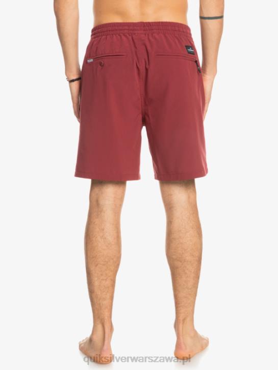 mężczyźni Quiksilver oceaniczne elastyczne 18 szortów amfibii 4DBV350 wino rubinowe