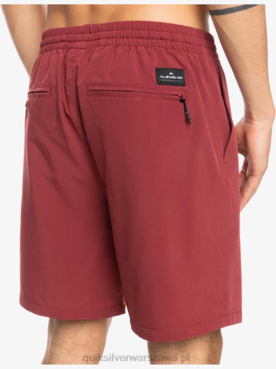 mężczyźni Quiksilver oceaniczne elastyczne 18 szortów amfibii 4DBV350 wino rubinowe