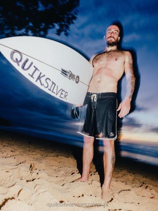 mężczyźni Quiksilver oryginalne szorty Scallop 18 4DBV86 czarny