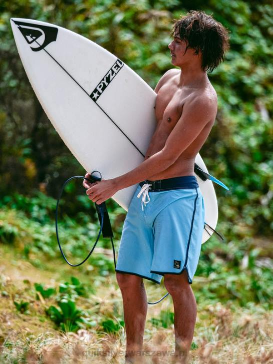 mężczyźni Quiksilver oryginalne szorty Scallop 18 4DBV88 niebieskie niebo