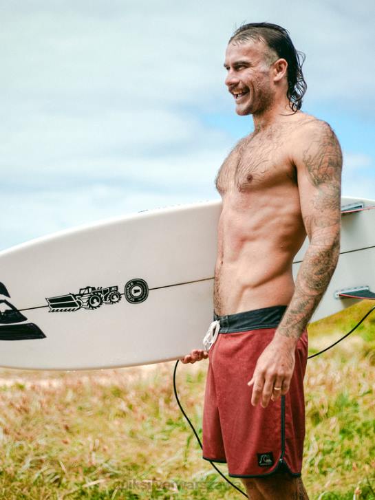 mężczyźni Quiksilver oryginalne szorty Scallop 18 4DBV93 Marsala