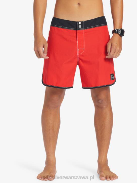 mężczyźni Quiksilver oryginalne szorty typu scallop snap 16 4DBV169 czerwone ryzyko