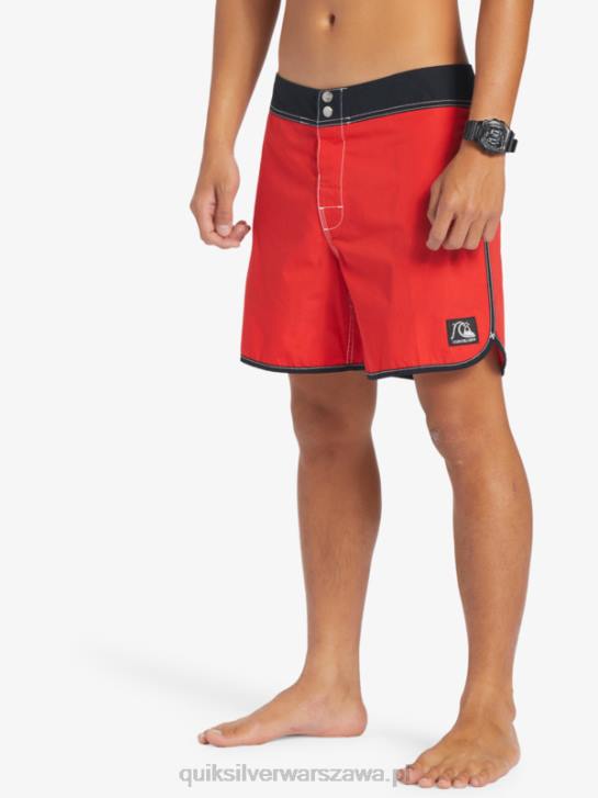 mężczyźni Quiksilver oryginalne szorty typu scallop snap 16 4DBV169 czerwone ryzyko