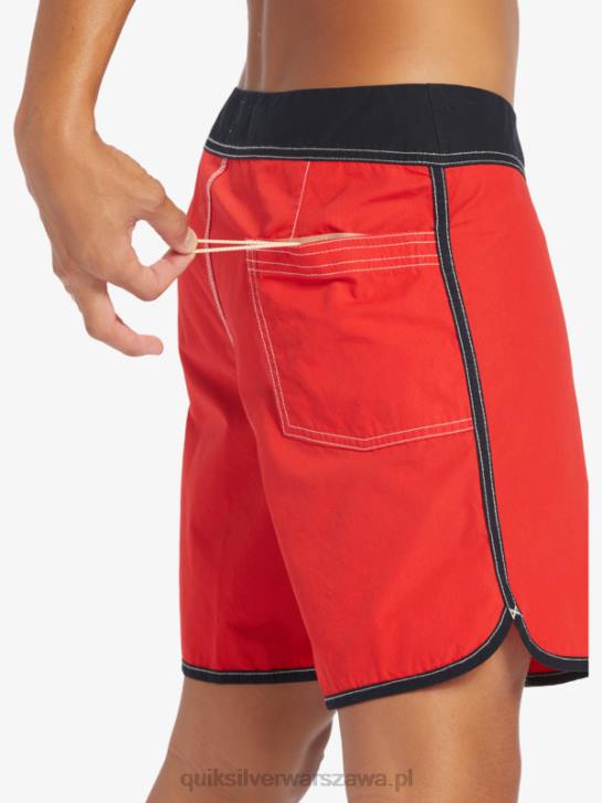 mężczyźni Quiksilver oryginalne szorty typu scallop snap 16 4DBV169 czerwone ryzyko
