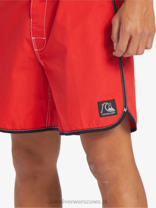 mężczyźni Quiksilver oryginalne szorty typu scallop snap 16 4DBV169 czerwone ryzyko