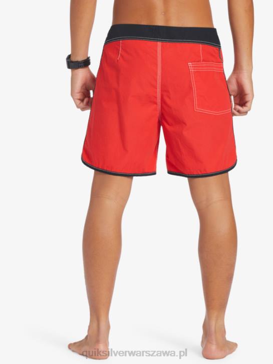 mężczyźni Quiksilver oryginalne szorty typu scallop snap 16 4DBV169 czerwone ryzyko