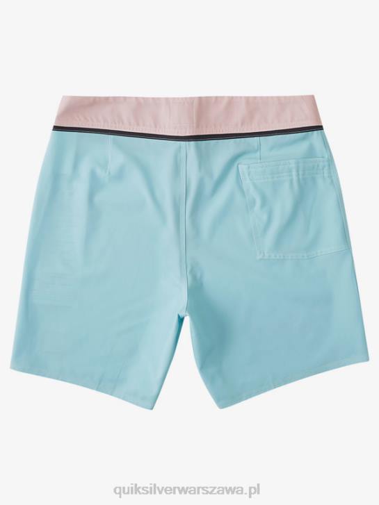 mężczyźni Quiksilver solidne szorty z materiału snap 17 z recyklingu 4DBV1828 niebieski odcień