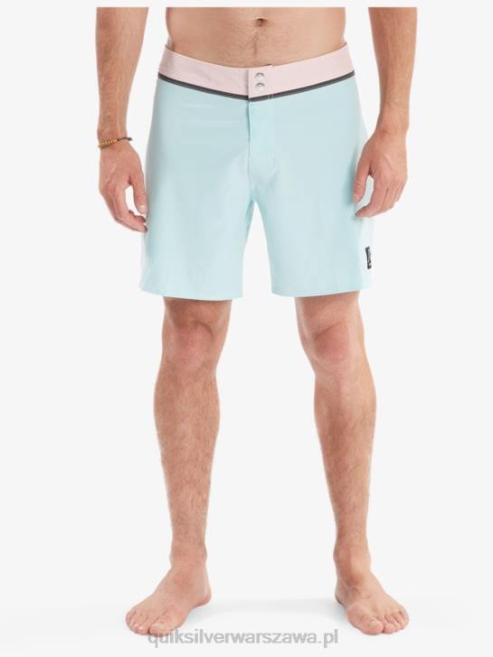 mężczyźni Quiksilver solidne szorty z materiału snap 17 z recyklingu 4DBV1828 niebieski odcień