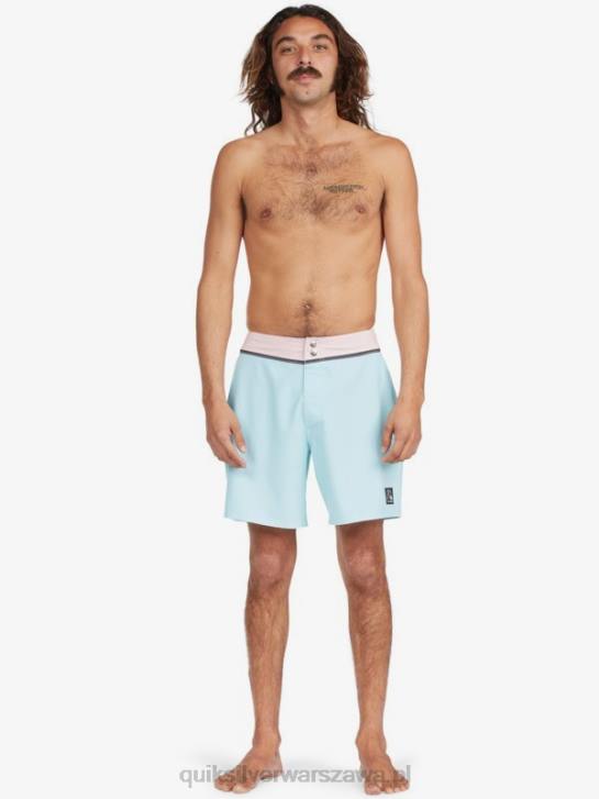 mężczyźni Quiksilver solidne szorty z materiału snap 17 z recyklingu 4DBV1828 niebieski odcień
