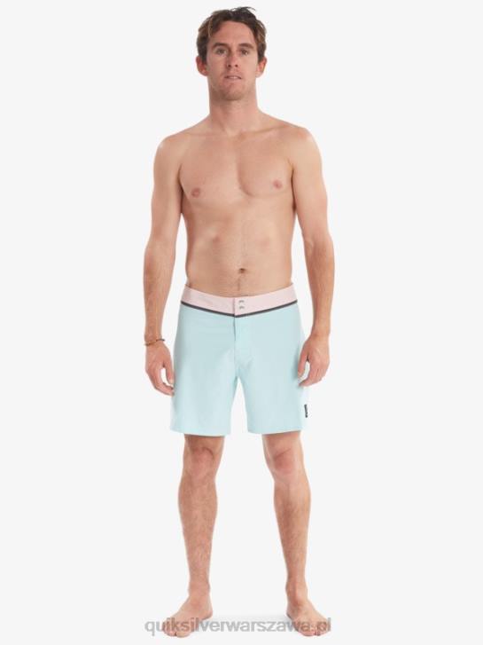 mężczyźni Quiksilver solidne szorty z materiału snap 17 z recyklingu 4DBV1828 niebieski odcień