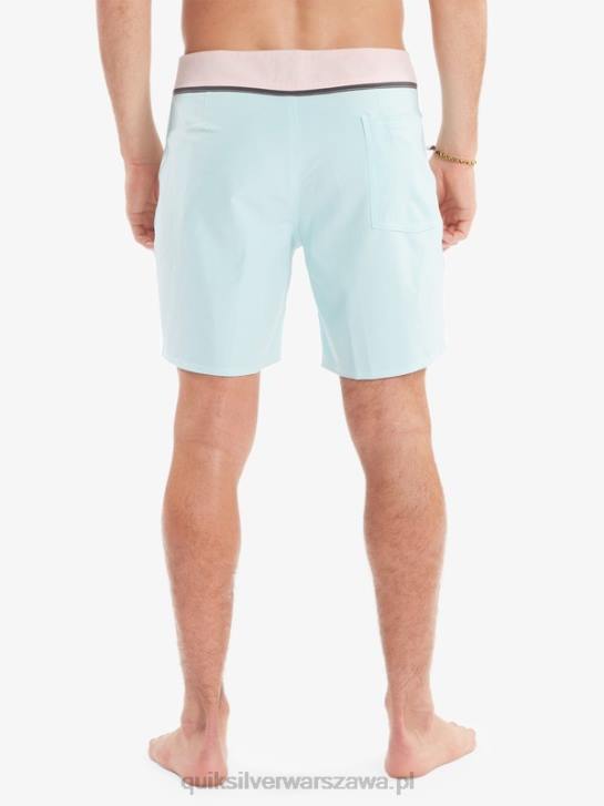 mężczyźni Quiksilver solidne szorty z materiału snap 17 z recyklingu 4DBV1828 niebieski odcień