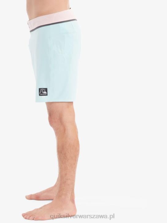 mężczyźni Quiksilver solidne szorty z materiału snap 17 z recyklingu 4DBV1828 niebieski odcień