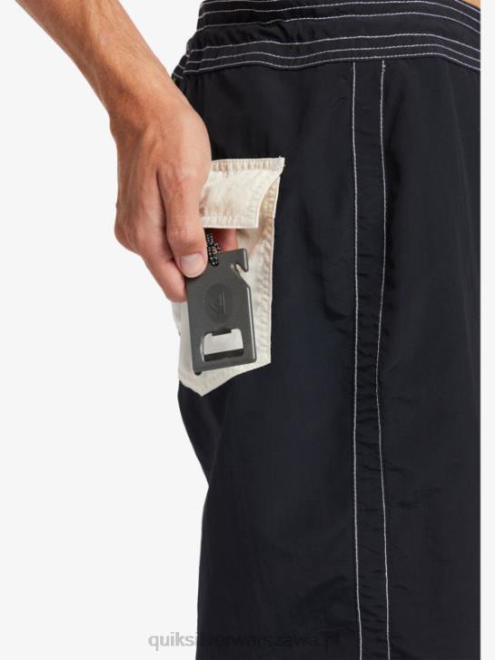 mężczyźni Quiksilver spodenki na deskę Waterman Throwback 19 4DBV1855 czarny