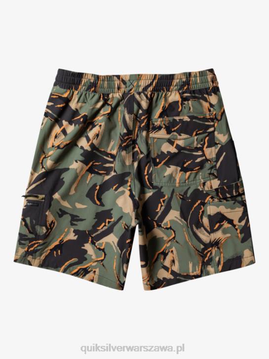 mężczyźni Quiksilver spodenki planszowe Taxer Cargo 18 Amphibian 4DBV252 kamuflaż - plaga