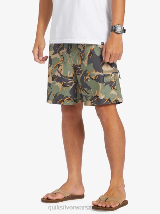 mężczyźni Quiksilver spodenki planszowe Taxer Cargo 18 Amphibian 4DBV252 kamuflaż - plaga