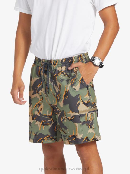mężczyźni Quiksilver spodenki planszowe Taxer Cargo 18 Amphibian 4DBV252 kamuflaż - plaga