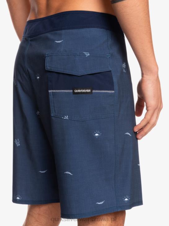mężczyźni Quiksilver surfsilk rozmieścił 19 szortów 4DBV1811 insygnia niebieskie