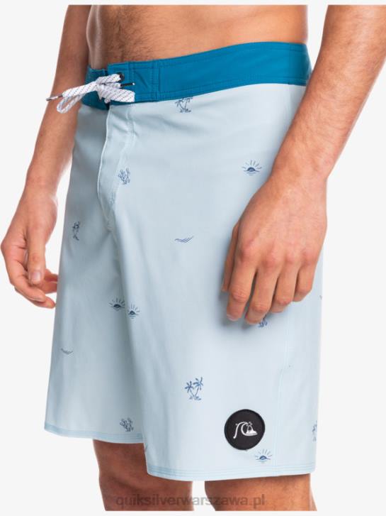 mężczyźni Quiksilver surfsilk rozmieścił 19 szortów 4DBV1812 niebiesko szary