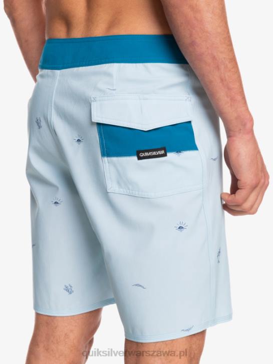 mężczyźni Quiksilver surfsilk rozmieścił 19 szortów 4DBV1812 niebiesko szary