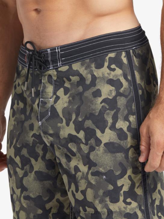 mężczyźni Quiksilver szorty Waterman Throwback Camo 19 4DBV535 czarny powrót do przeszłości