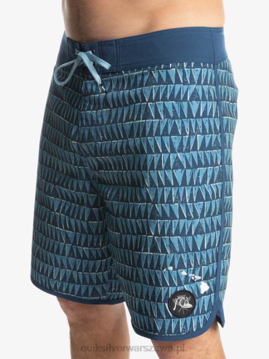 mężczyźni Quiksilver szorty surfsilk hawaii scallop 19 4DBV1323 prowincjonalny niebieski