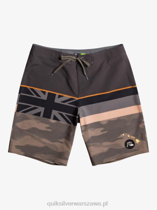 mężczyźni Quiksilver szorty surfsilk z wyblakłymi paskami 20 4DBV1603 liść winogronowy